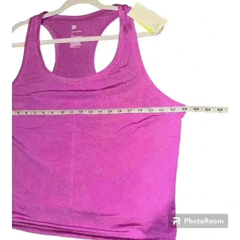 All‎ In Motion Purple Seamless Racerback Tank, XXL - Picture 3 of 4